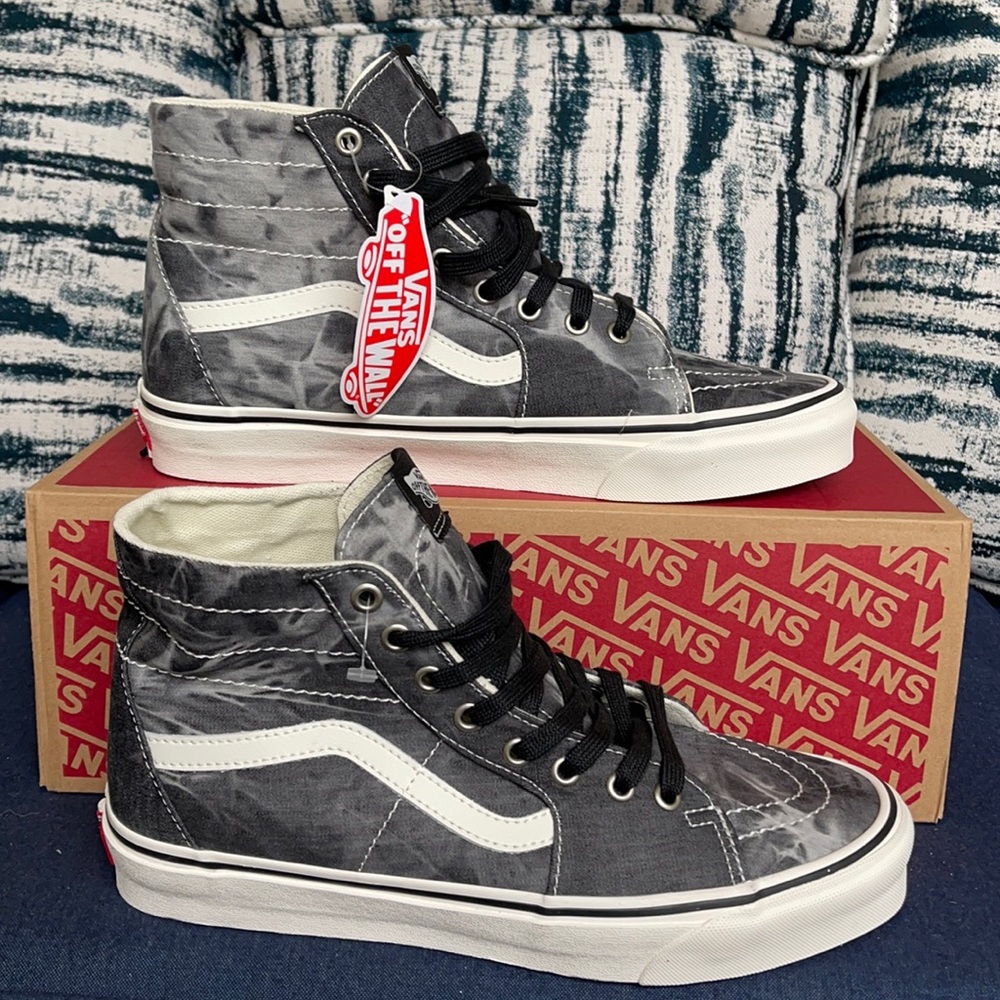 Vans Sk8-Hi Tapered Denim Destroy Black Marshmallow MENS